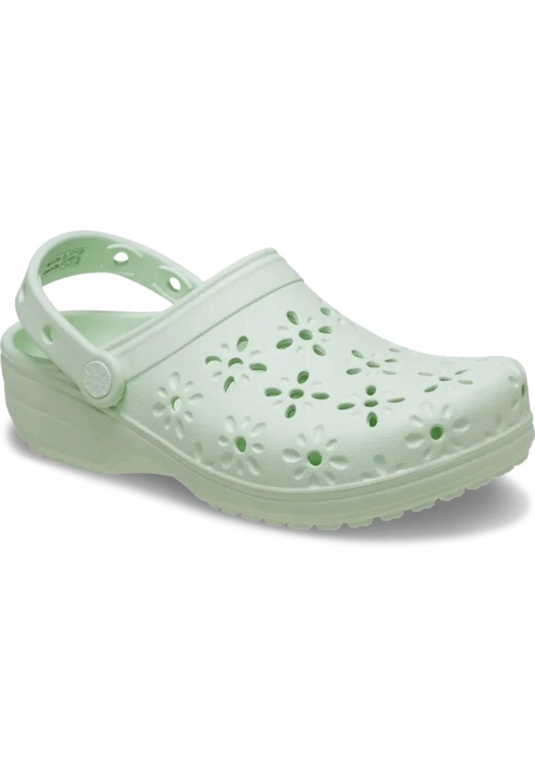 Saboti cu decupaje florale - Verde