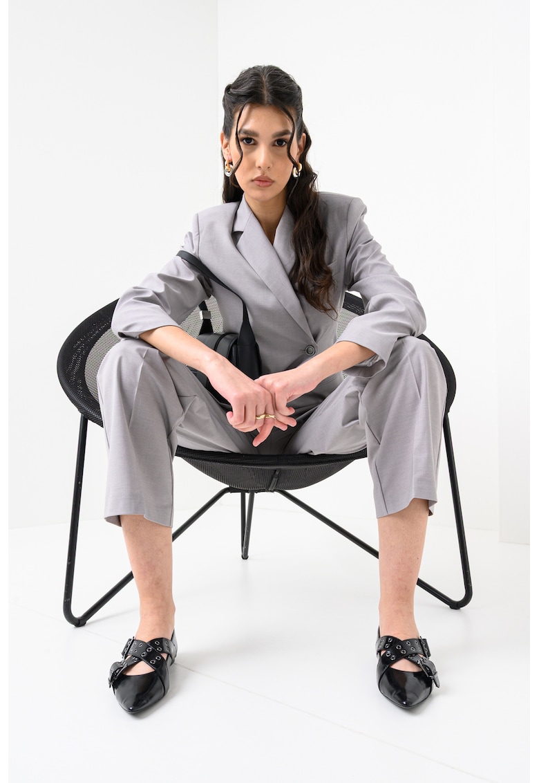 Sacou regular-fit cu revere decupate Sacou regular-fit cu revere decupate