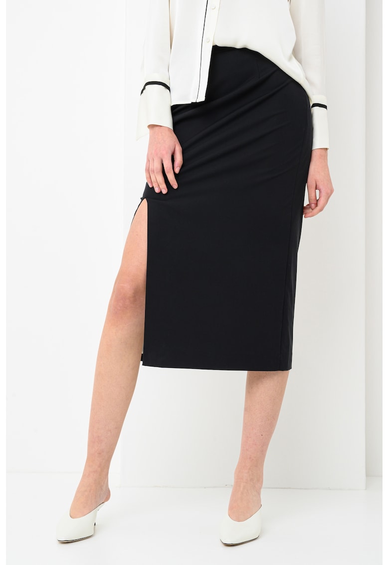 Fusta midi cu slit lateral Fusta midi cu slit lateral