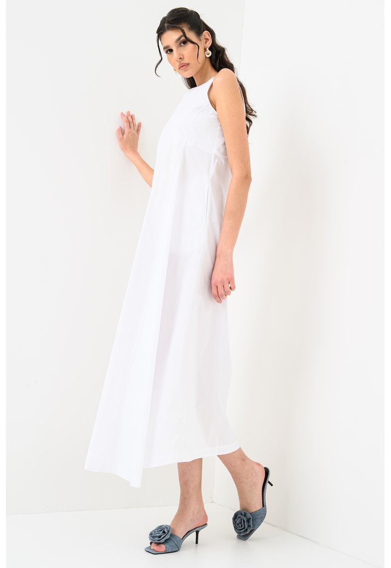 Rochie lunga din bumbac cu buzunare Rochie lunga din bumbac cu buzunare