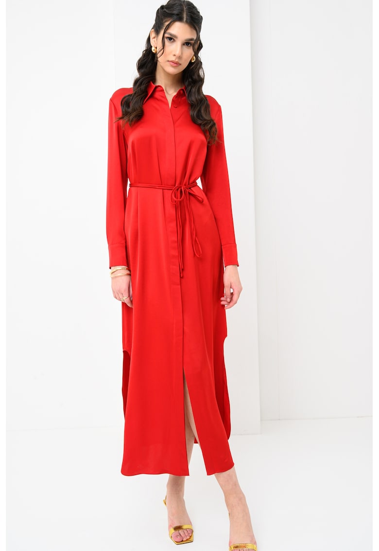 Rochie lunga cu croiala dreapta