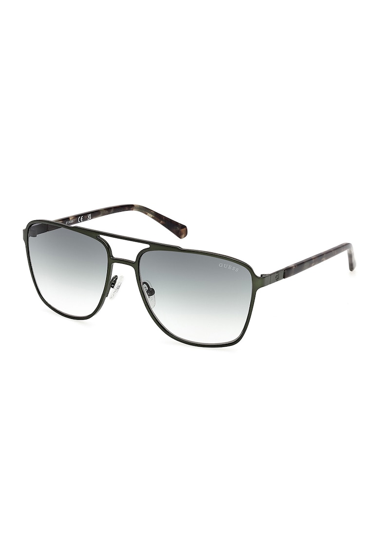 Ochelari de soare aviator rotunzi cu lentile in degrade - Negru/Gri