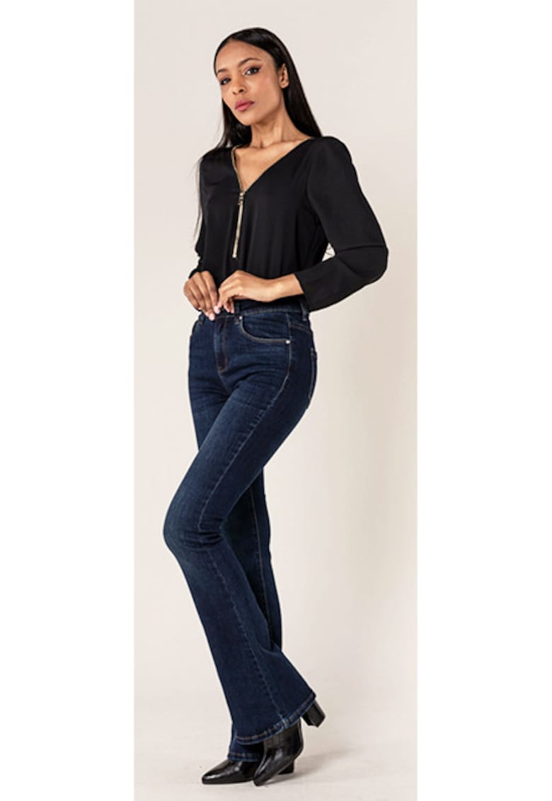 Blugi Dama Evazati  Albastru Inchis P212-2 M8 17016