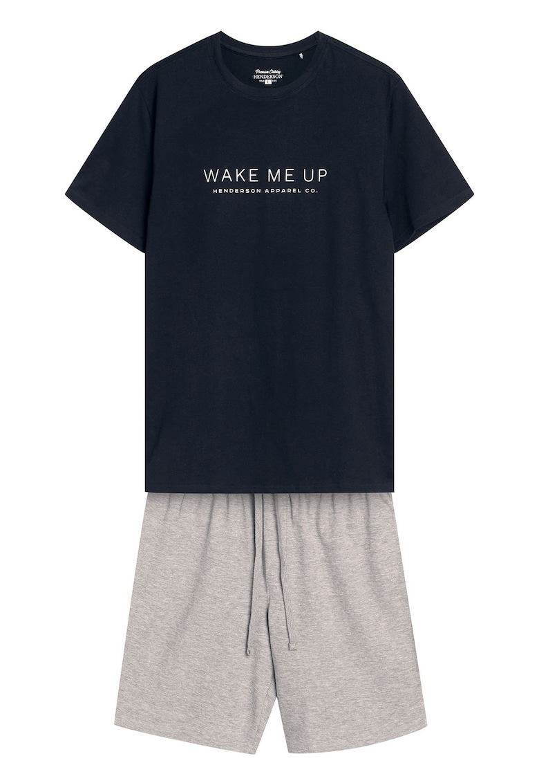 Pijama barbati Dare negru gri - Multicolor