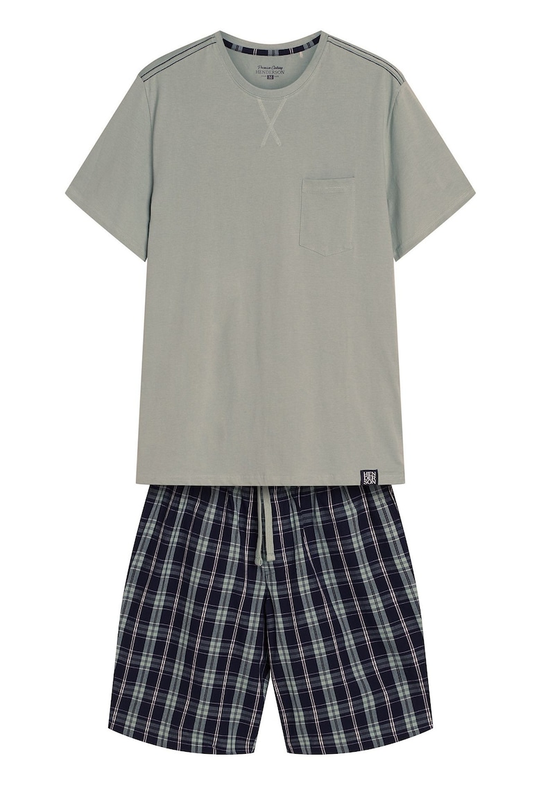 Pijama barbati Dexter verde pal - gri