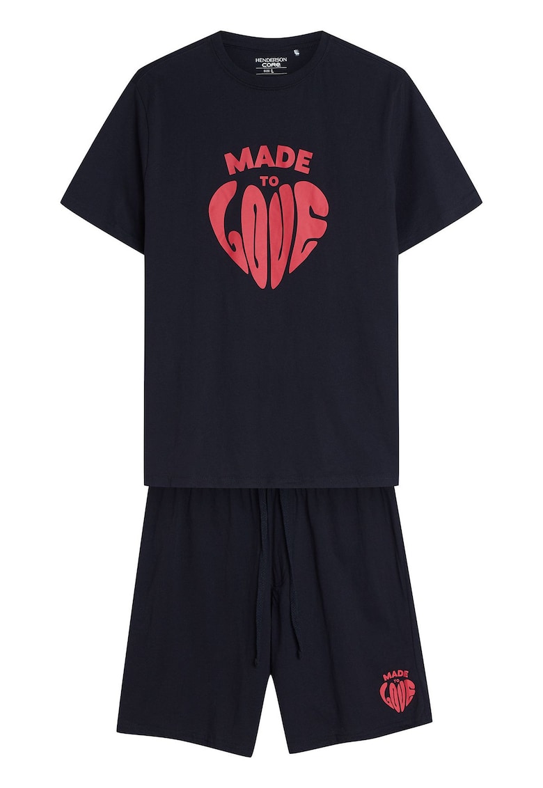 Pijama barbati Sierra negru - rosu