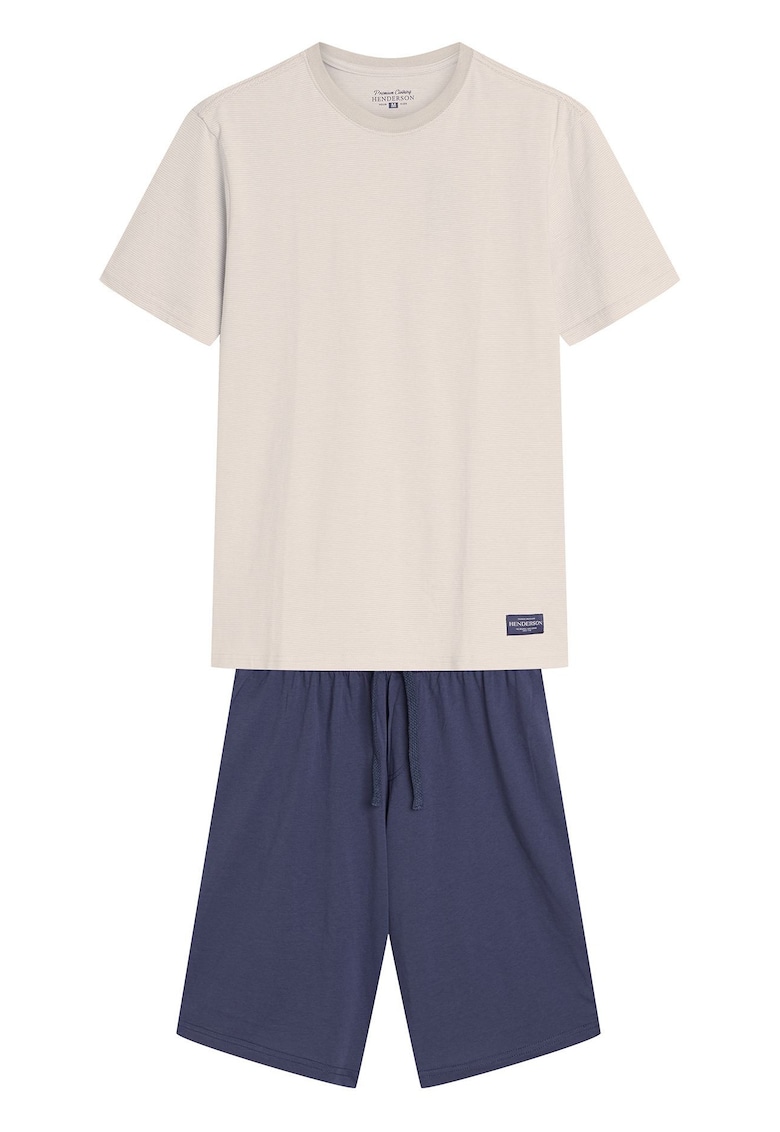 Pijama barbati Dive alb - albastru - Albastru