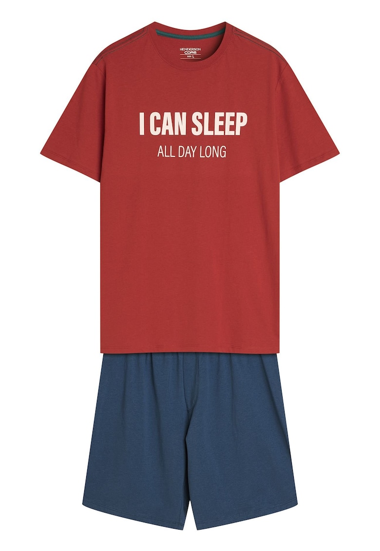 Pijama barbati Sleeper rosu - albastru