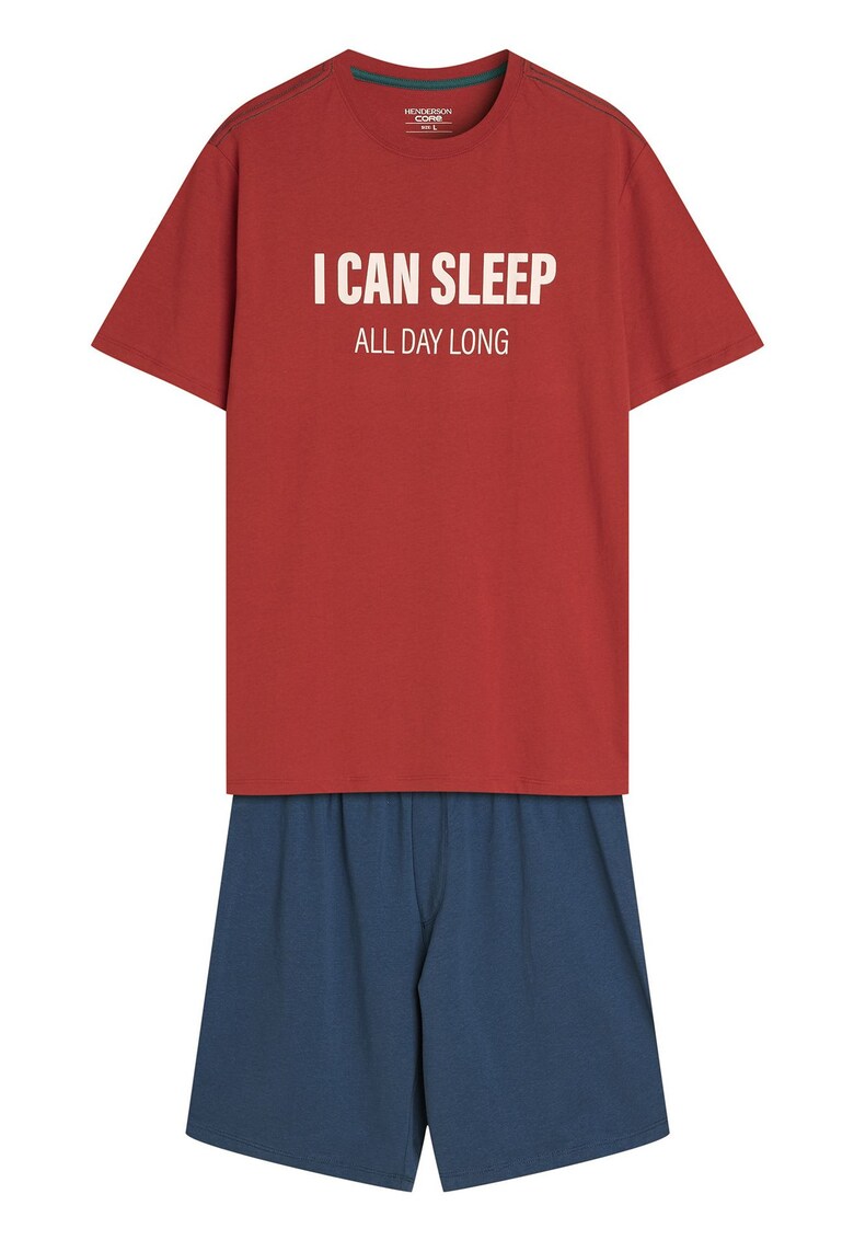 Pijama barbati Sleeper rosu - albastru