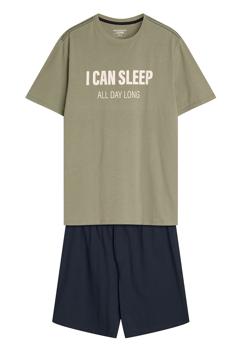 Pijama barbati Sleeper Henderon verde - bleumarin