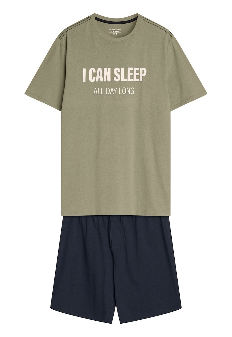 Pijama barbati Sleeper Henderon verde - bleumarin