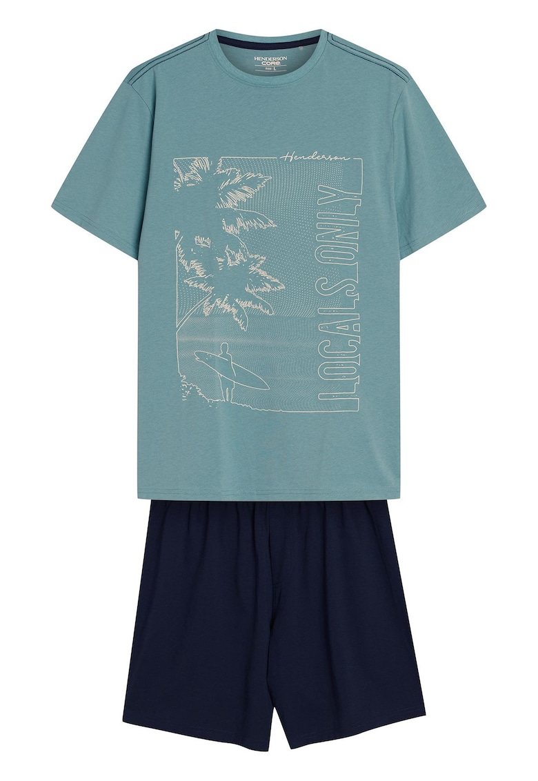 Pijama barbati Surf albastru - bleumarin