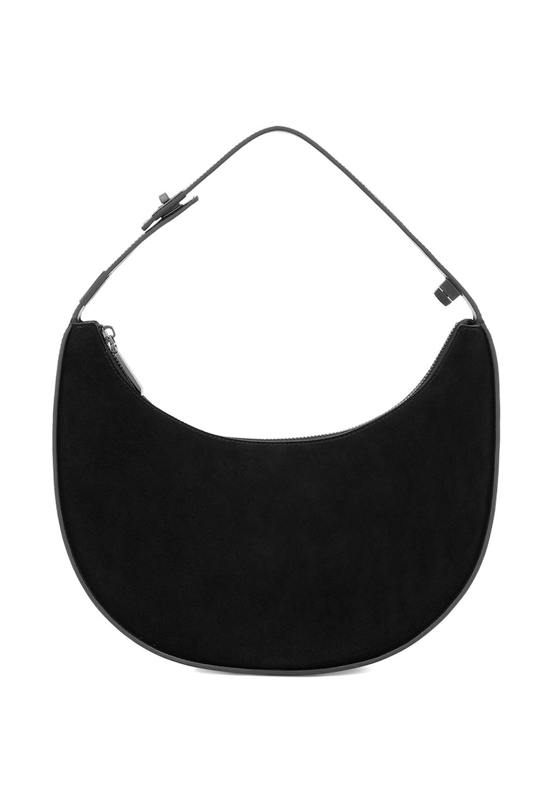 Geanta din piele si piele intoarsa cu maner