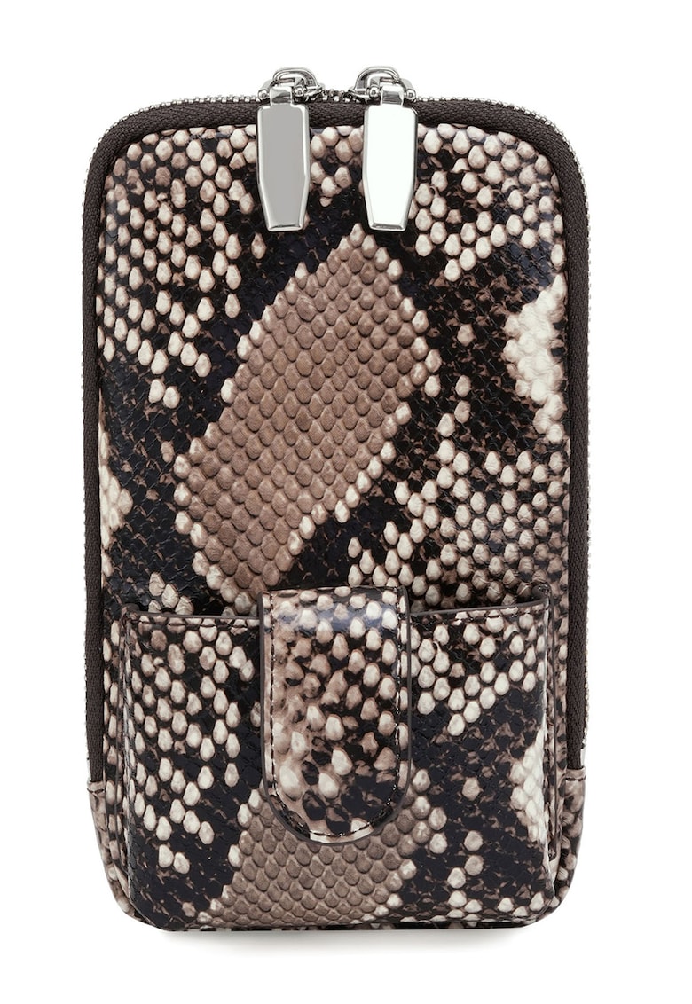 Geanta crossbody de piele cu aspect de piele de sarpe pentru telefonul mobil Geanta crossbody de piele cu aspect de piele de sarpe pentru telefonul mobil