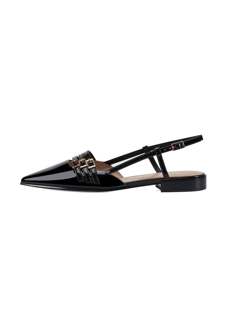 Balerini slingback din piele cu catarame Balerini slingback din piele cu catarame
