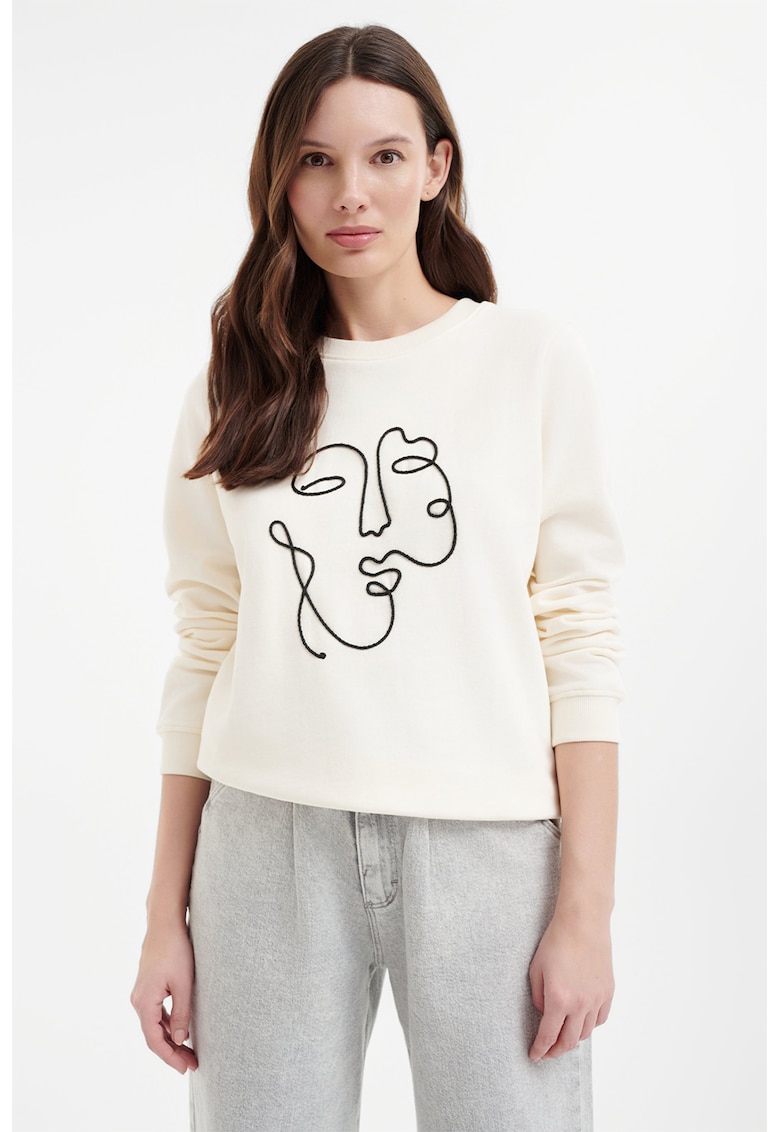 Bluza de trening cu model contrastant