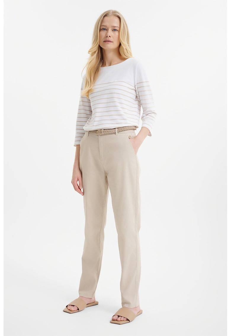 Pantaloni chino drepti cu buzunare oblice