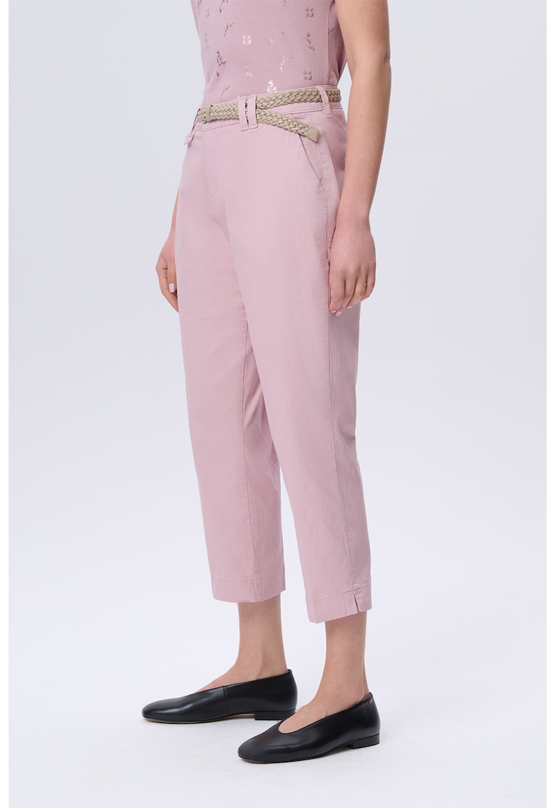 Pantaloni crop cu buzunare oblice