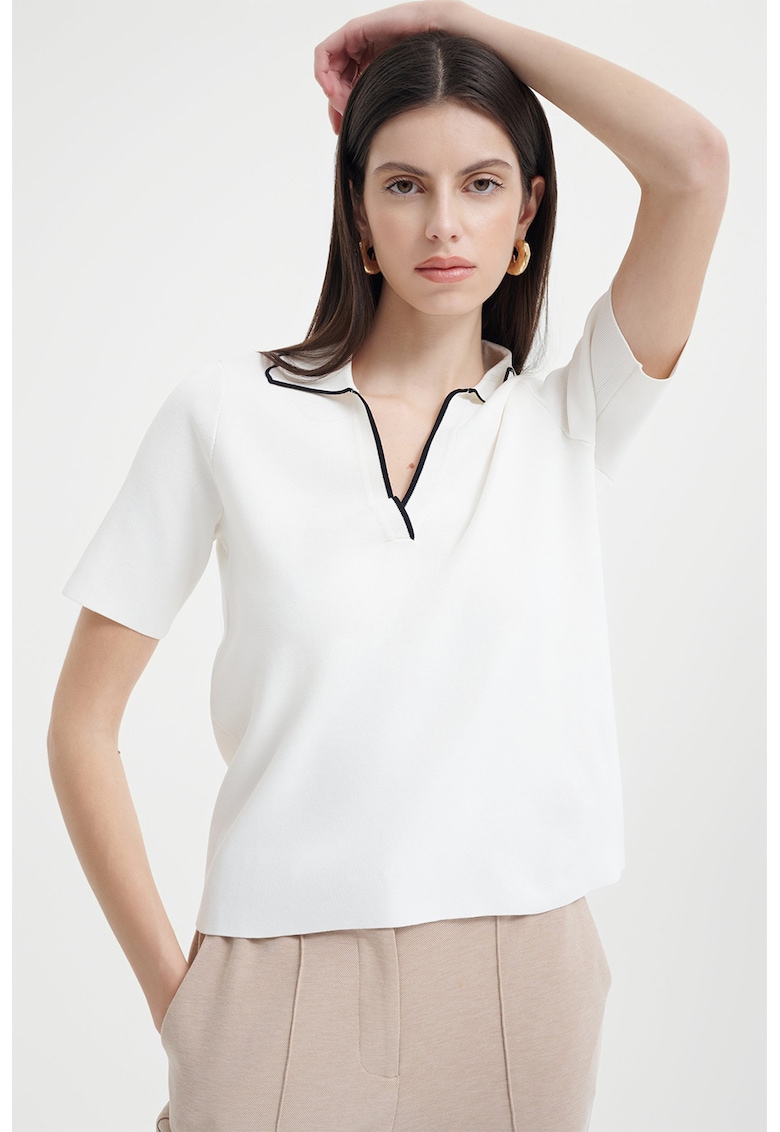 Pulover polo cu maneci scurte