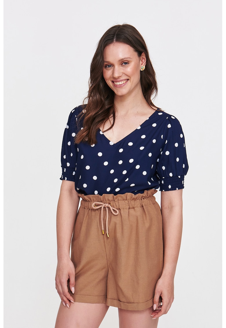 Bluza cu decolteu in V si buline