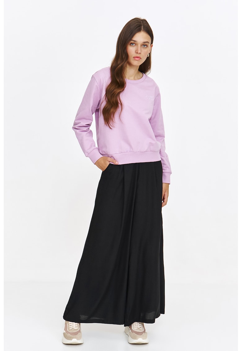 Bluza de trening din amestec de bumbac cu maneci cazute