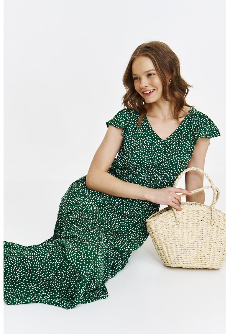 Rochie cu decolteu in V si buline