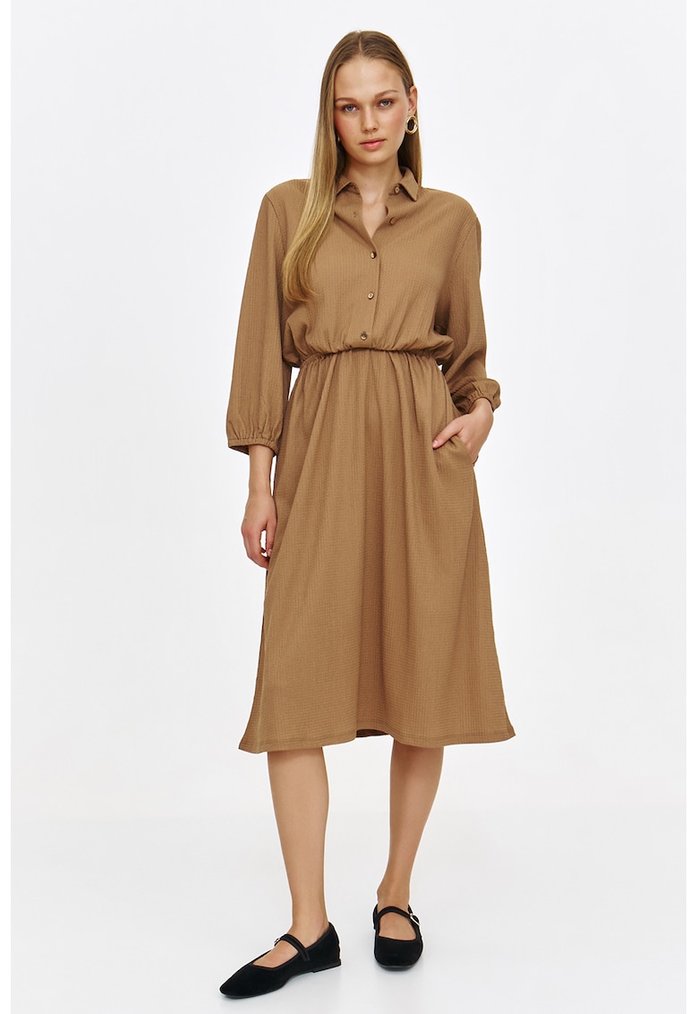 Rochie midi cu maneci lungi