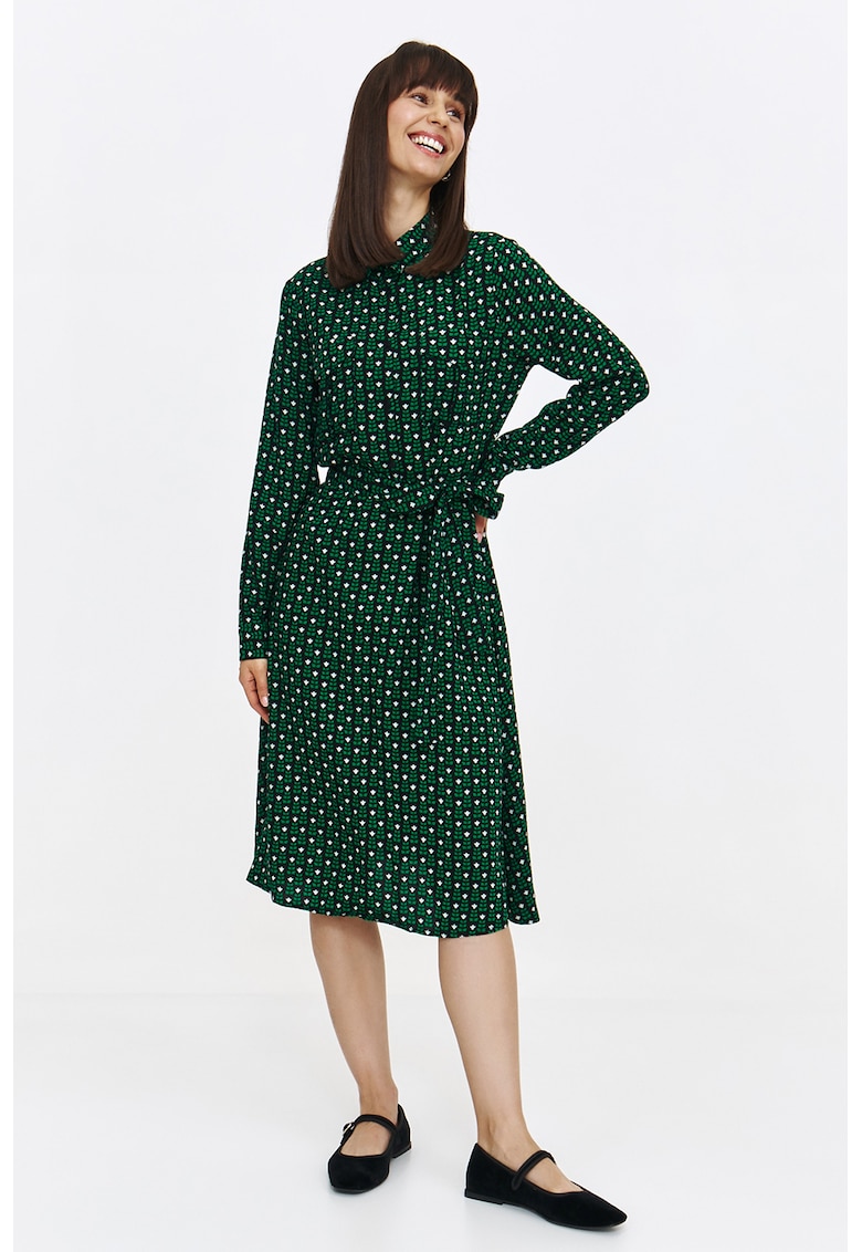 Rochie midi cu model geometric