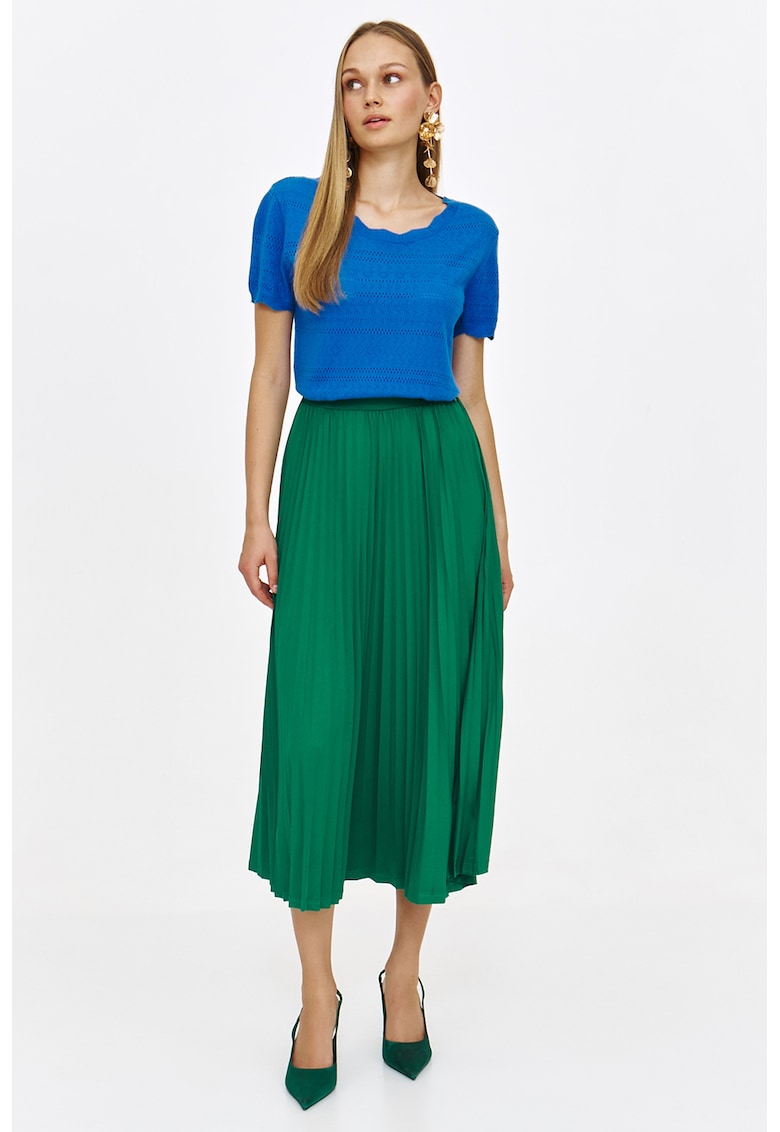 Pulover regular fit cu maneci scurte - Albastru royal