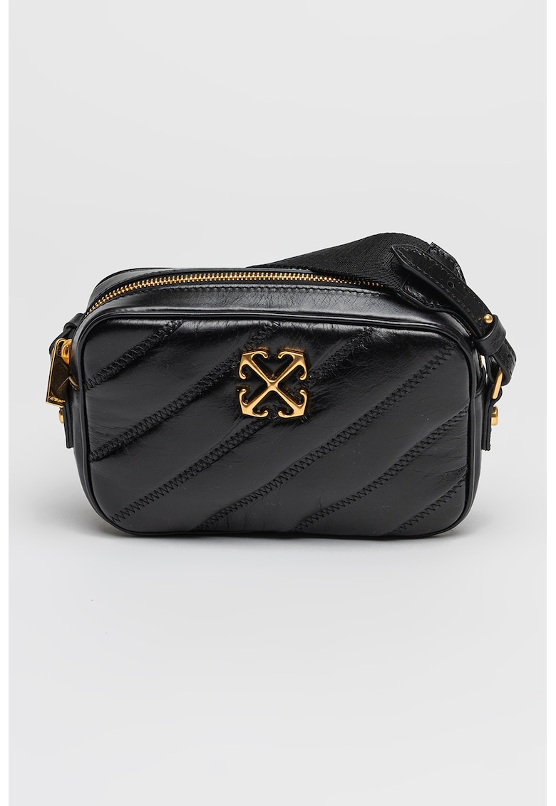 Geanta crossbody de piele cu aspect matlasat