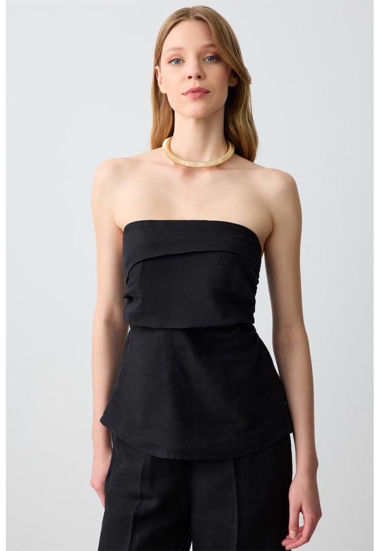 Top de in cu croiala slim-fit