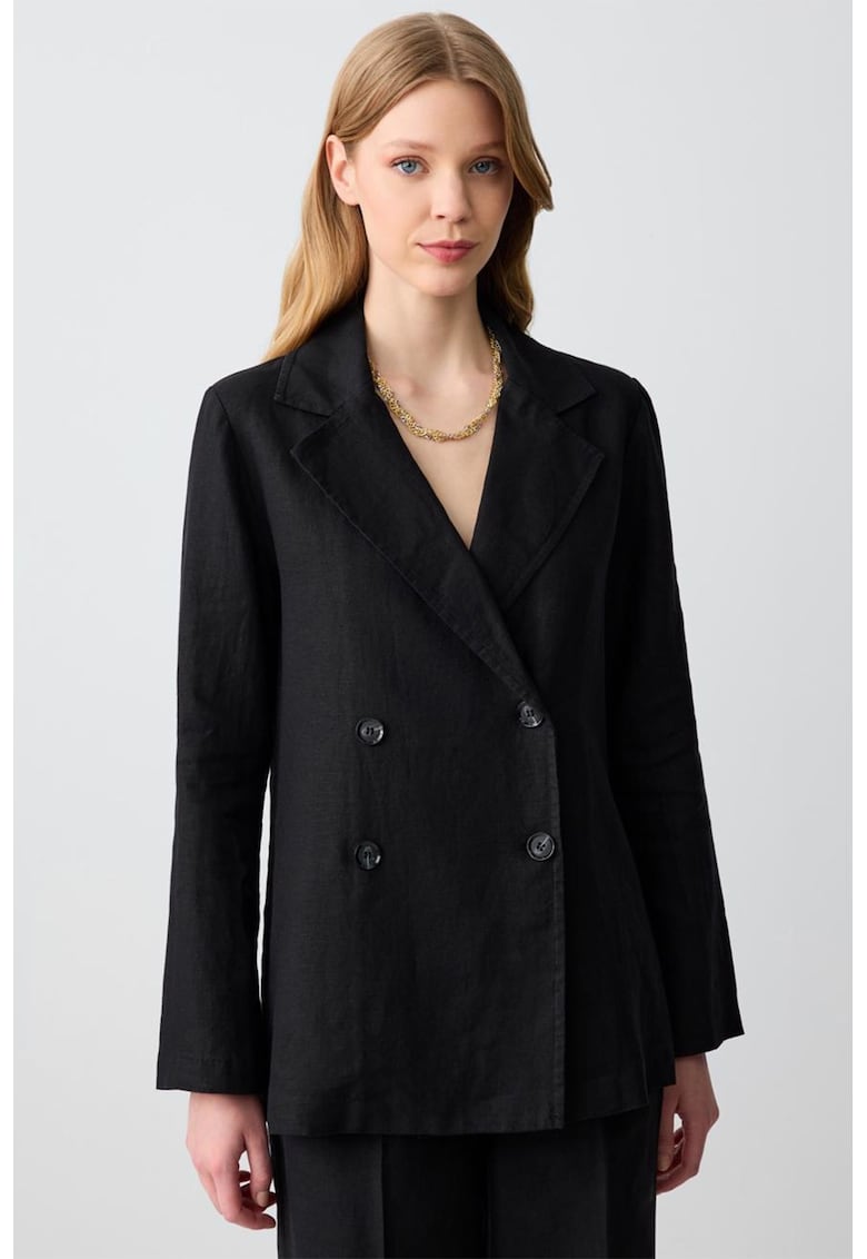 Sacou din in cu doua randuri de nasturi