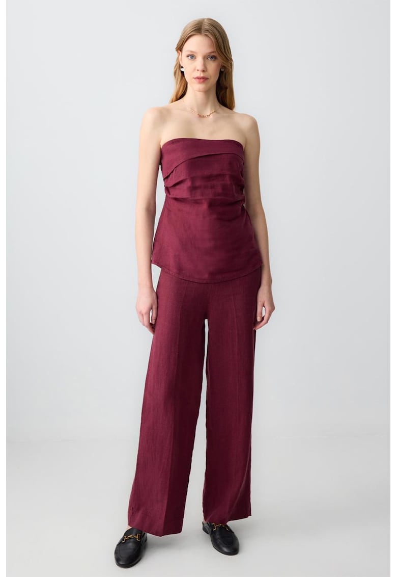 Pantaloni din in cu croiala ampla Pantaloni din in cu croiala ampla