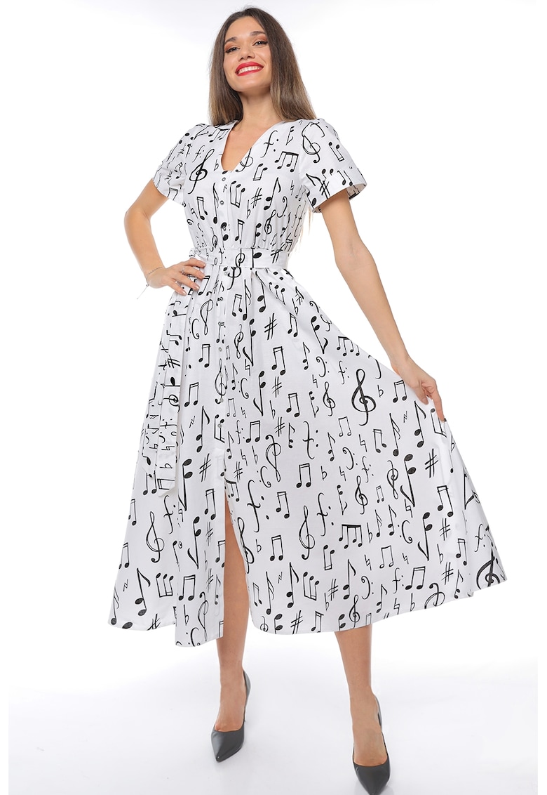 Rochie-camasa cu cordon in talie