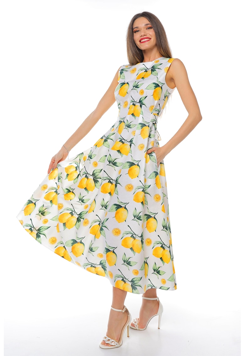 Rochie uni cu buzunare laterale