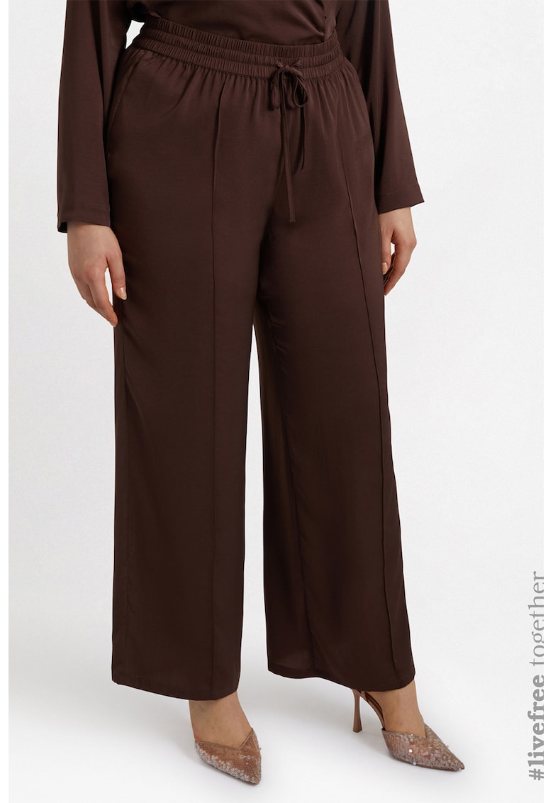 Pantaloni cu talie inalta si snur Pantaloni cu talie inalta si snur