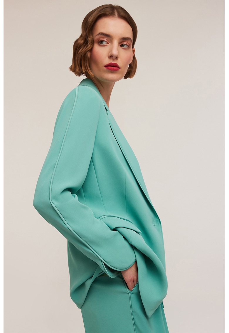 Sacou uni cu nasture - Verde persan