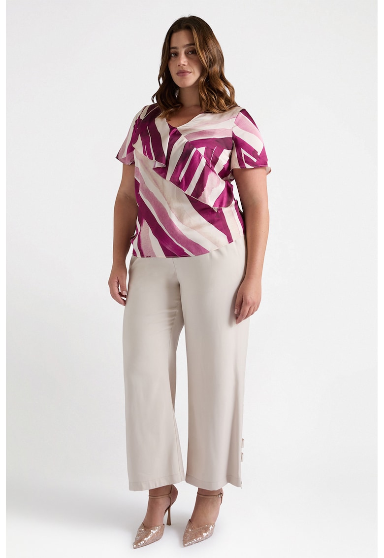 Bluza cu imprimeu si maneci scurte