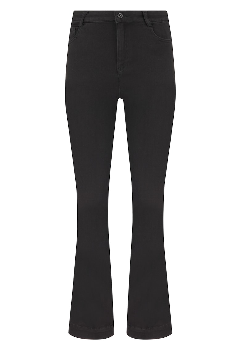 Blugi bootcut cu talie medie - Negru