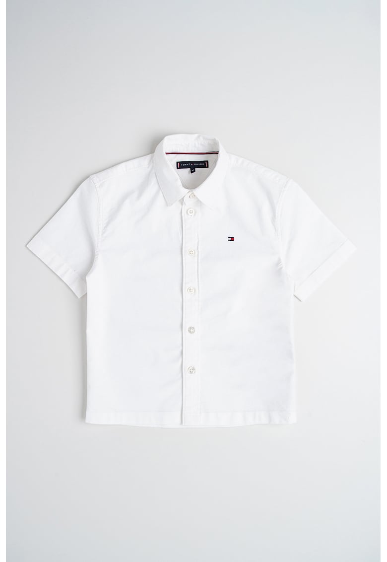 Camasa cu maneci scurte si logo - Alb optic