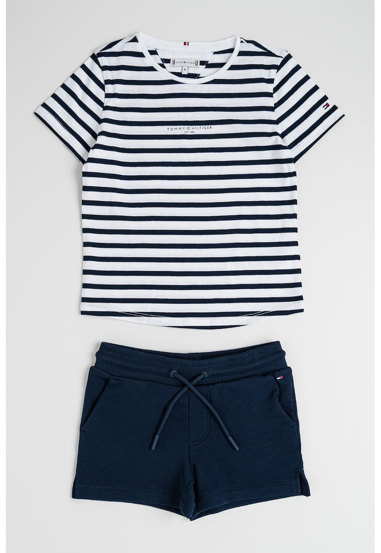 Set de tricou si pantaloni scurti cu snur