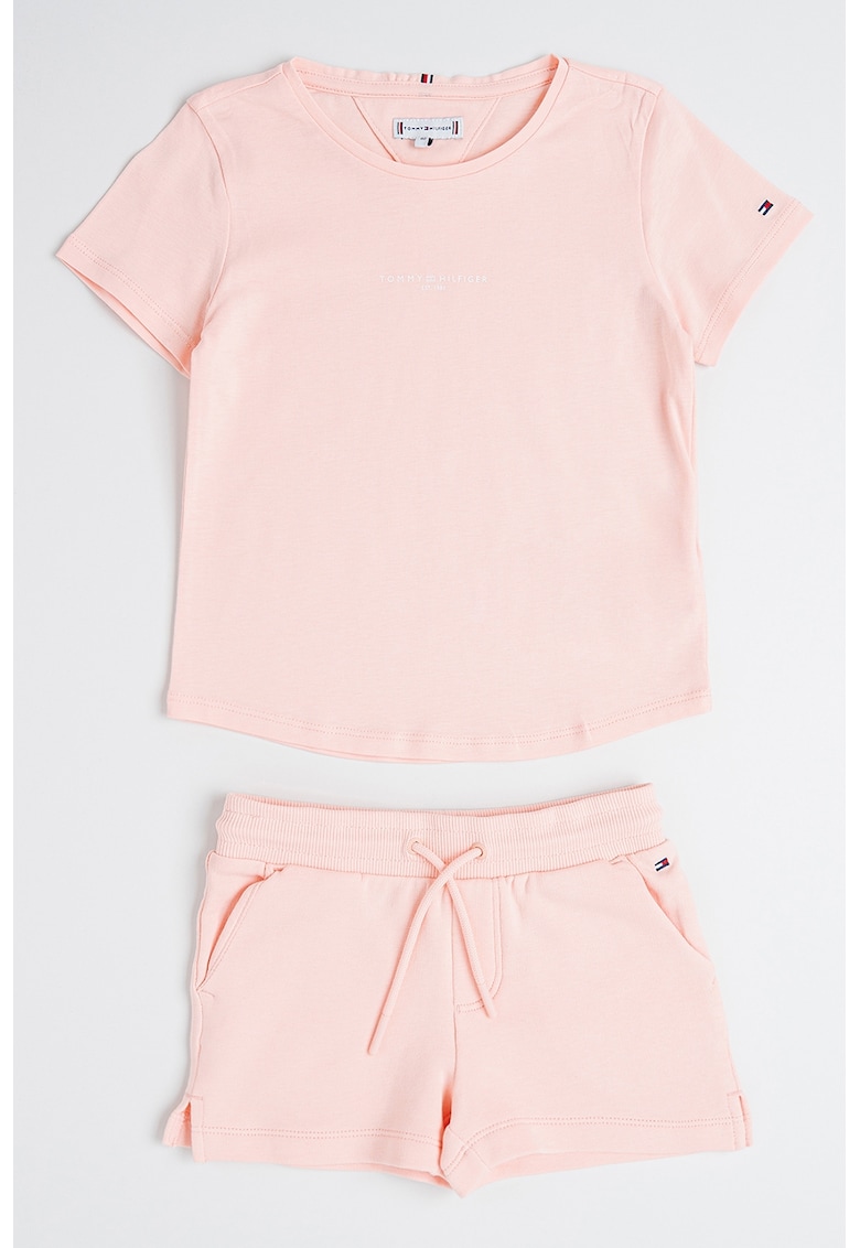 Set de tricou si pantaloni scurti cu snur