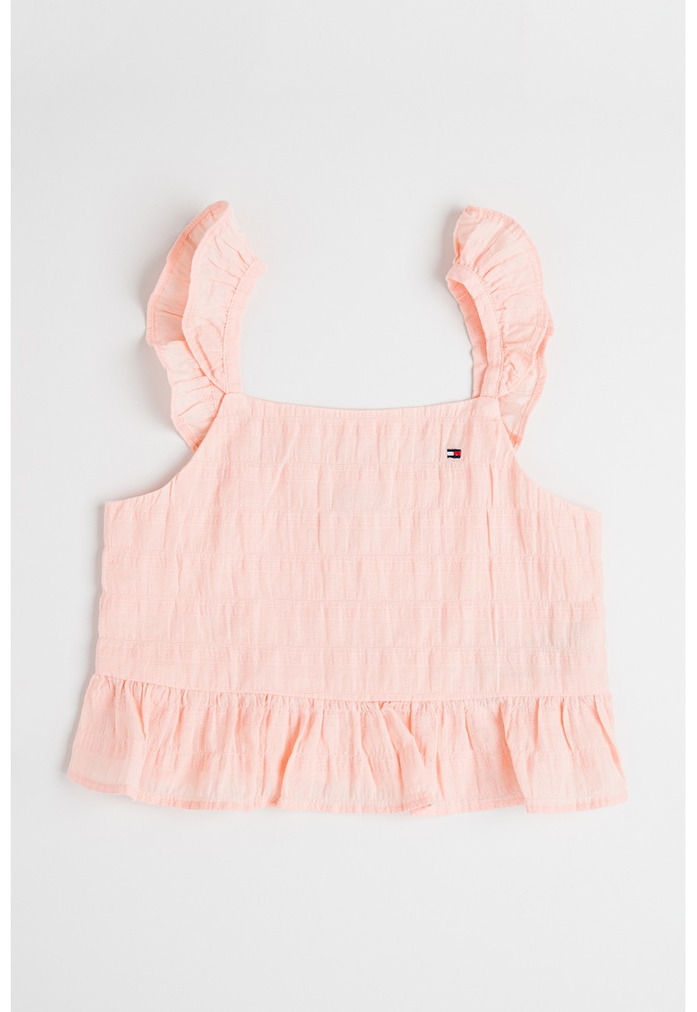 Top din amestec de bumbac cu volane Top din amestec de bumbac cu volane