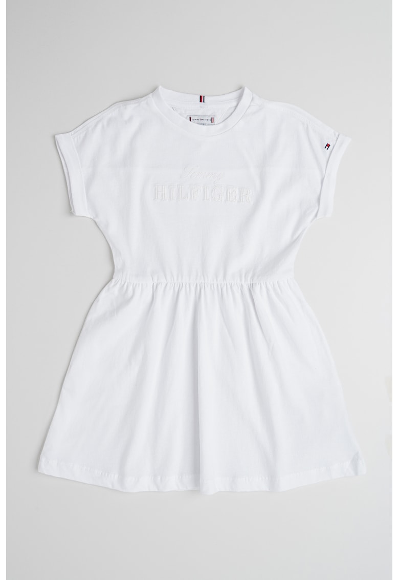 Rochie cu croiala in A si logo brodat discret