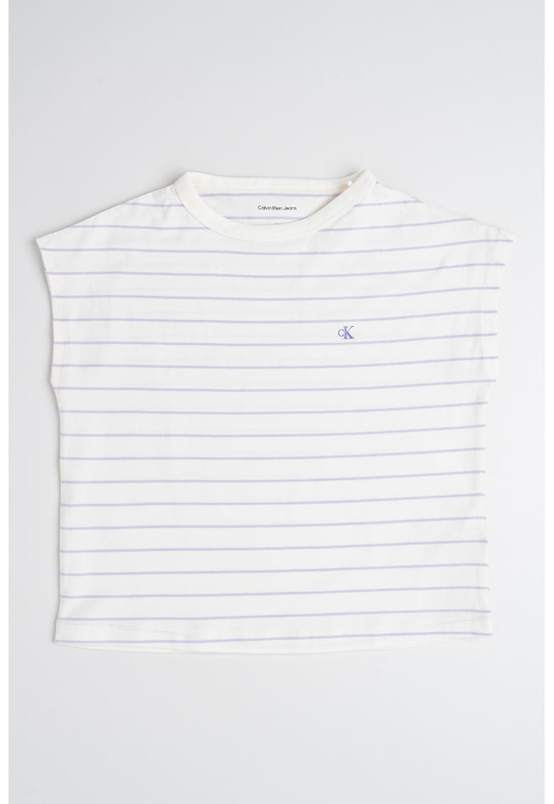 Tricou crop cu dungi