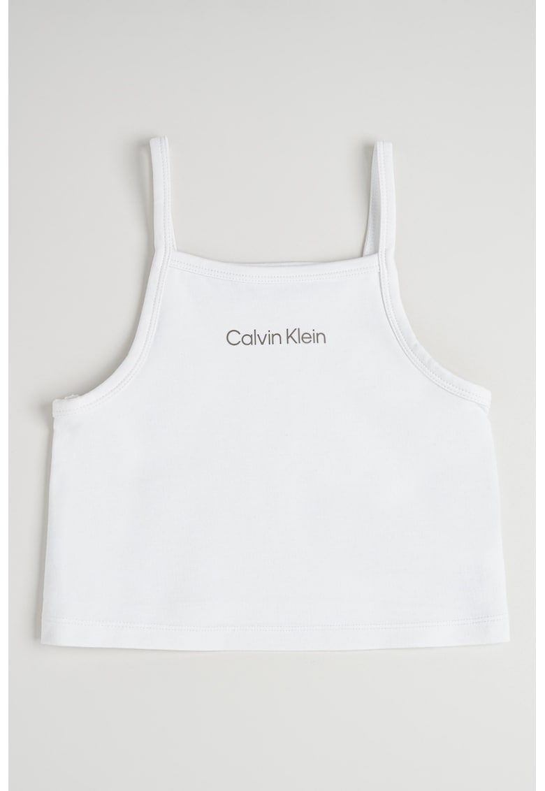 Top cu decolteu patrat - Alb optic