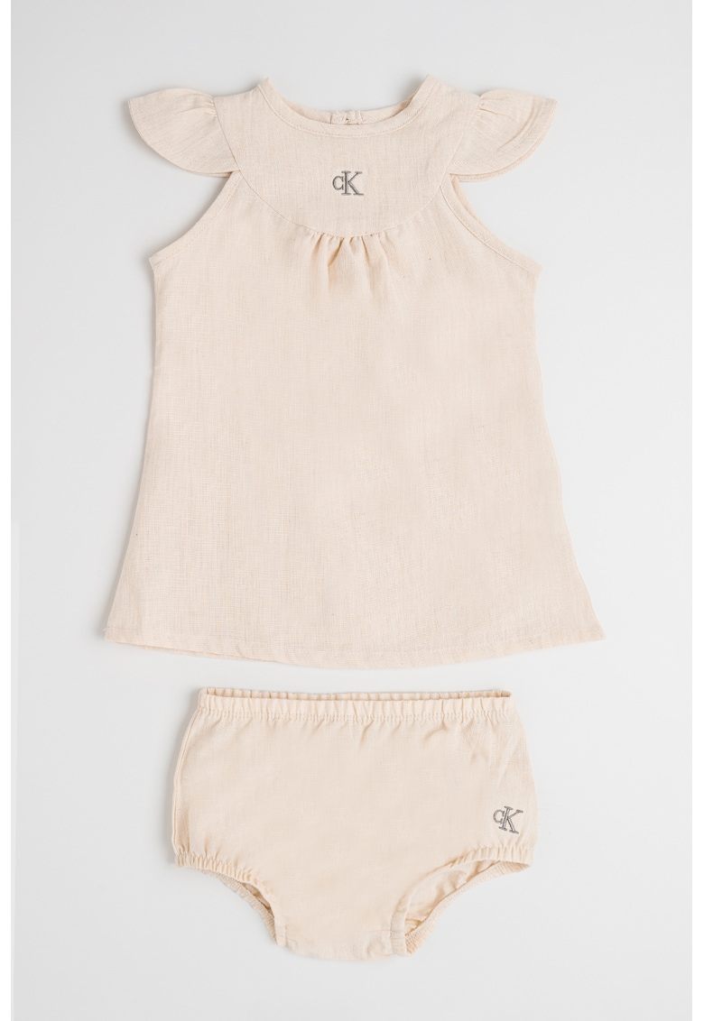 Set de rochie din amestec de in si chiloti