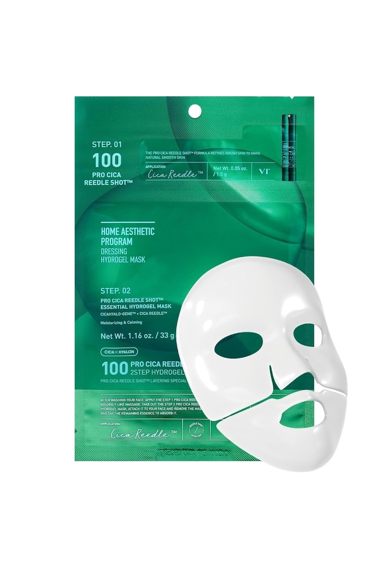 Masca de fata cu hidrogel Pro Cica Reedle Shot 100 - 2 pasi 1 -5g+33g