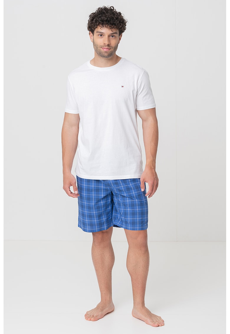 Pijama de bumbac organic cu pantaloni scurti