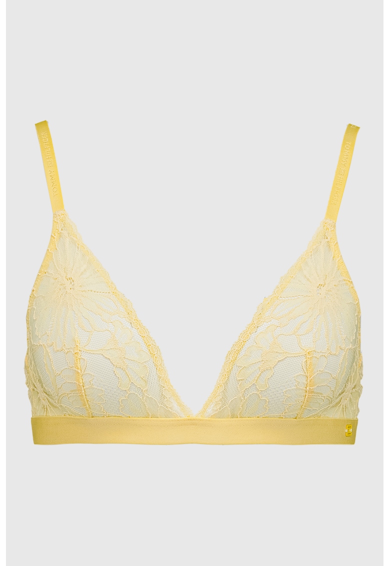 Sutien din dantela cu cupe triunghiulare